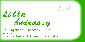 lilla andrassy business card